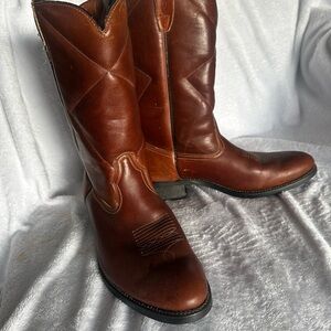 Vintage Wolverine Vibram Men's Brown Leather insulated Cowboy Boots - 13